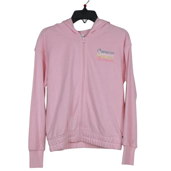 NWT Champion Pink Girls Hooded Zipper Jacket Size Medium - Picture 2 of 8